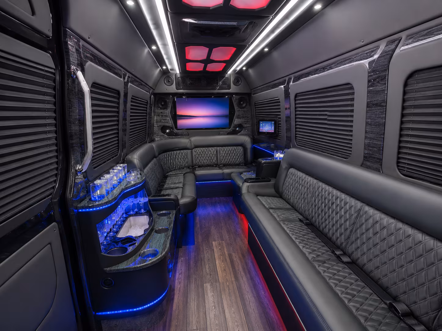 napa 50 passenger party bus interior