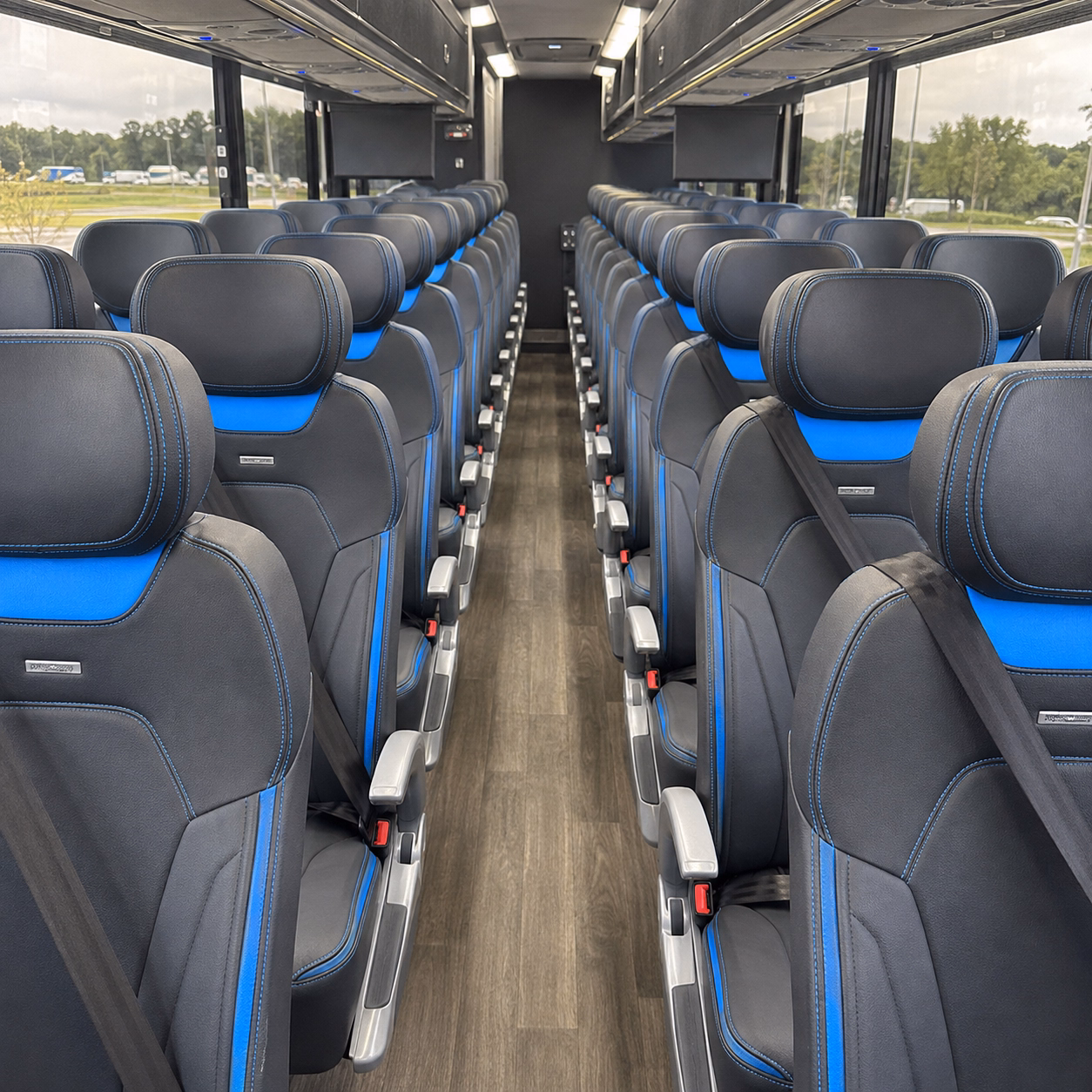napa charter bus services interior